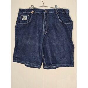 Pelle Pelle Marc Buchanan Mens Denim Shorts Size 46 Dark Wash‎ Hip Hop Y2k Baggy